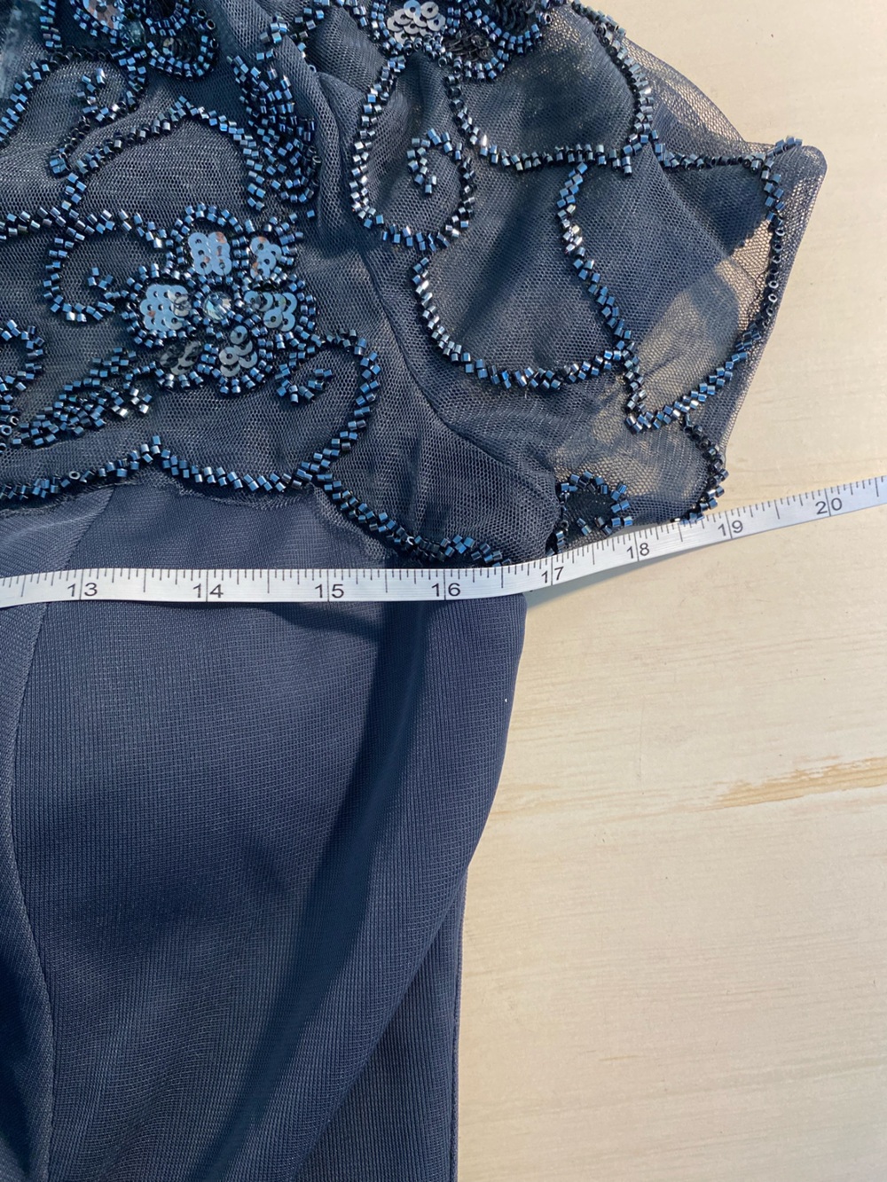 Xscape Beaded V-Neck Ruched Back Maxi Dress - Picture 10 of 10